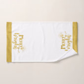 Joyeux et brillants Faux Typographie d'or Noël (Serviette à main)