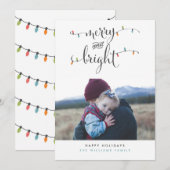 Joyeux et brillants feux de Noël Cartes photos (Devant / Derrière)