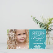 JOYEUX ET CARTE PHOTO LUMINEUX | TURQUOISE (Debout devant)