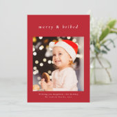 Joyeux et corrompu drôle carte photo de vacances (Debout devant)