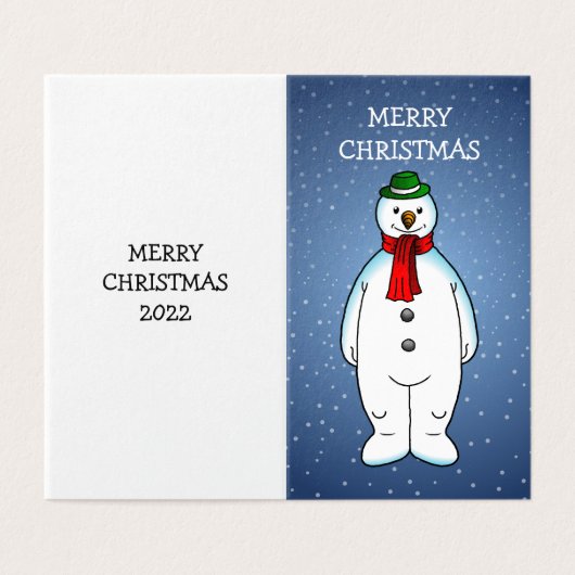 Joyeux et heureux Snowman (Outside Unfolded)