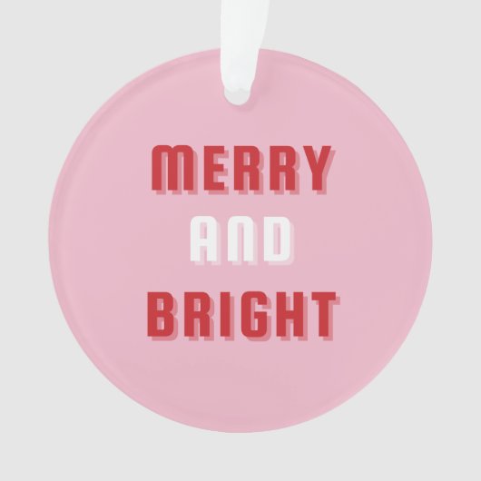 Joyeux et lumineux, Art de Noël rose, mode vacance (devant)