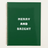 Joyeux et lumineux, Art de Noël vert, Vacances (Devant)