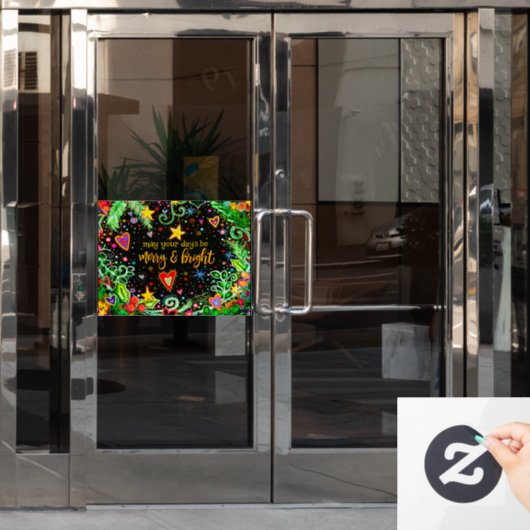 Joyeux et Lumineux ! Autocollant de fenêtre «Inspi (Porte de bureau)