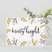 Joyeux et lumineux | Carte de vacances photo (Debout devant)