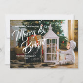 Joyeux et lumineux Carte photo de Noël (Devant)