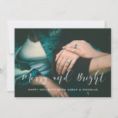 Joyeux et lumineux carte photo de vacances élégant (Devant)