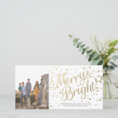 Joyeux et lumineux Confetti Carte photo Blanc clai (Debout devant)