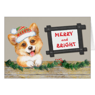 Joyeux et lumineux Corgi Chien Noël