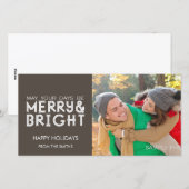 JOYEUX ET LUMINEUX JOYEUX VACANCES CARTE PHOTO BRO (Devant / Derrière)