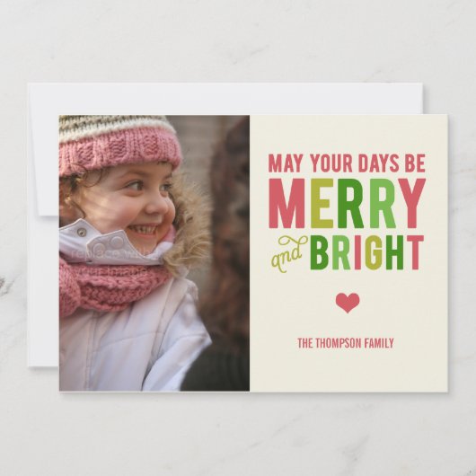 Joyeux et lumineux Noël/ Carte photo de vacances (Devant)