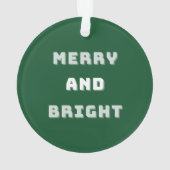 Joyeux et lumineux, Noël vert, période des Fêtes (dos)