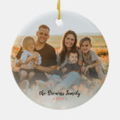 Joyeux et lumineux | Ornement photo de Noël modern (Dos)