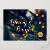 Joyeux et lumineux script Pine Vacances lumières (Recto)