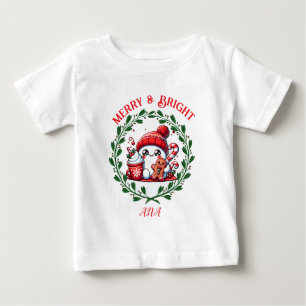 Joyeux et lumineux T-shirt de Noël moderne