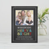 Joyeux et lumineux tableau de carte photo de Noël (Debout devant)