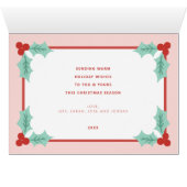 Joyeux et lumineux | Vacances rose et rouge (Intérieur Horizontal (Bas))