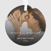 Joyeux et Marié Cardiaque Script Photo de Noël (dos)