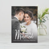 Joyeux et marié Carte photo de vacances (Debout devant)