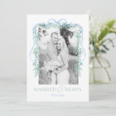 Joyeux et marié Grandmillenium Carte de Noël bleu (Debout devant)