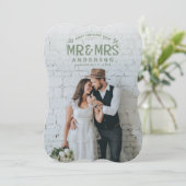 Joyeux et marié mariage de Noël carte photo (Debout devant)