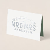 Joyeux et marié mariage de Noël carte photo (Devant)