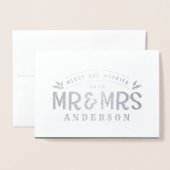Joyeux et marié mariage de Noël carte photo (Devant avec enveloppe)