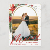 Joyeux et marié Mariage de Noël Faire-part (Devant)