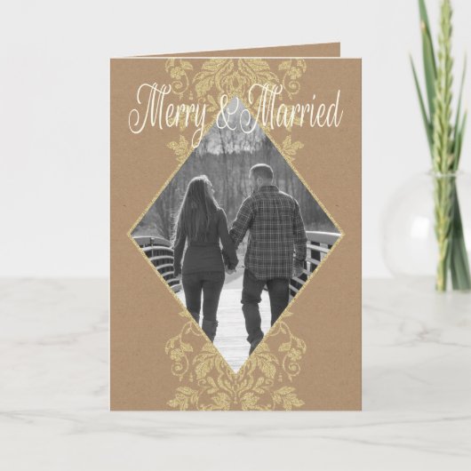 Joyeux et marié Merci de mariage de vacances (Devant)