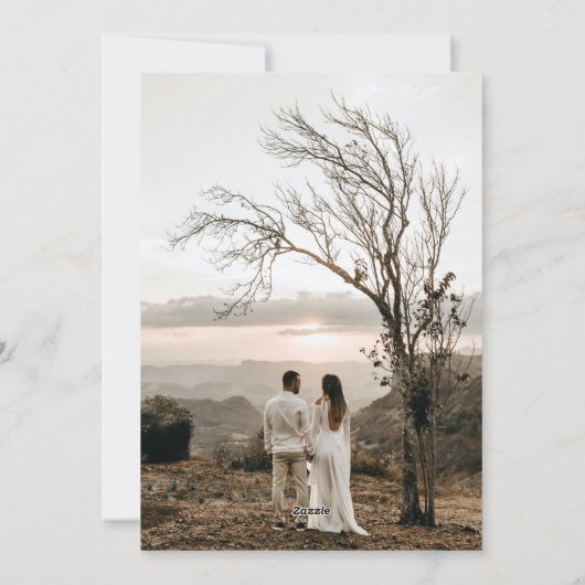 Joyeux et marié Nom du script Photo Carte de Noël (Dos)