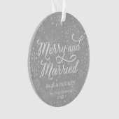 Joyeux et marié premier ornement photo de Noël (devant)