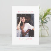 Joyeux et mariés Carte photo de Noël (Debout devant)