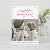 Joyeux et mariés Carte photo de vacances (Debout devant)