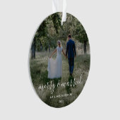 Joyeux et mariés | Photo de Noël des jeunes mariés (devant)