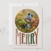 Joyeux et rétro Carte photo de Noël (Devant)