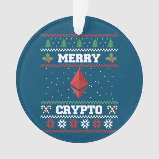 Joyeux Ethereum de Crypto Sweat de Noël moche (devant)