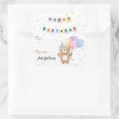 Joyeux Étiquette cadeau d'anniversaire pour les en (Sac)