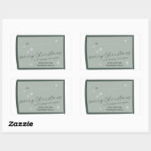 Joyeux Étiquette cadeau de Noël personnalisé avec  (Feuille)