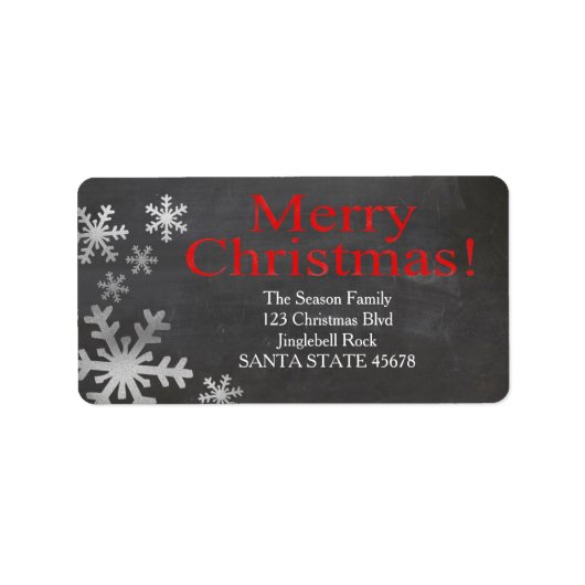 Joyeux étiquette de adresse de Noël (Devant)