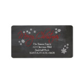 Joyeux étiquette de adresse de Noël (Devant)