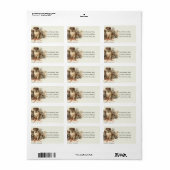 Joyeux Étiquette de adresse de Noël de la marionne (Feuille entière)