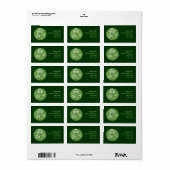 Joyeux Étiquette de adresse Shamrock (Feuille entière)