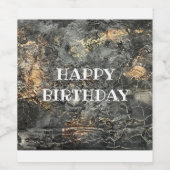 Joyeux Étiquette de bouteille de vin d'anniversair (Étiquettes simples)