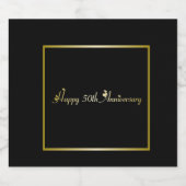 Joyeux étiquette de bouteille du 50e anniversaire (Étiquettes simples)