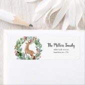 Joyeux Étiquette de cerfs de Noël (En situation)