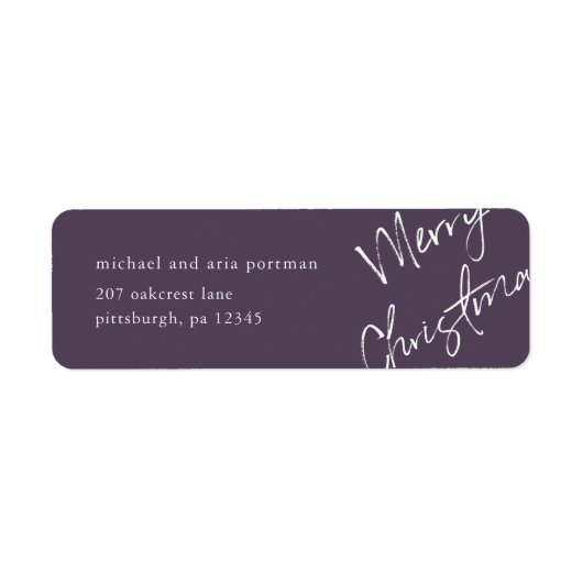 Joyeux Étiquette de messagerie de Noël (Devant)