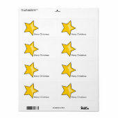 Joyeux Étiquette de Noël (Feuille entière)