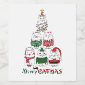 Joyeux Étiquette de nourriture et de boissons Catm (Étiquettes simples)