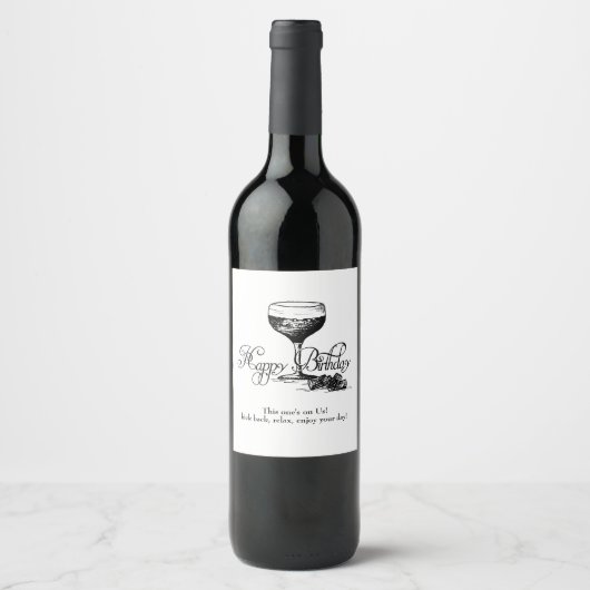 Joyeux Étiquette De Vins Anniversaire De Nous (Devant)