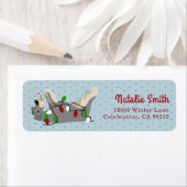 Joyeux Étiquette Schnauzer Christmas Lights (En situation)